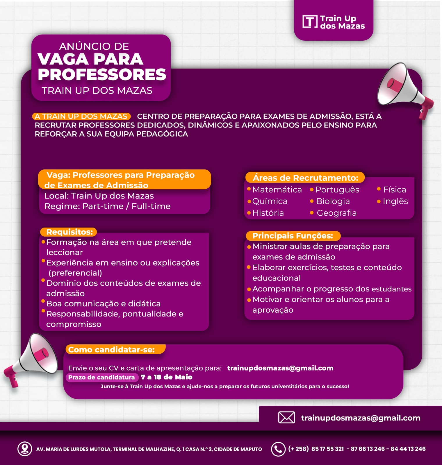 TRAIN UP DOS MAZAS