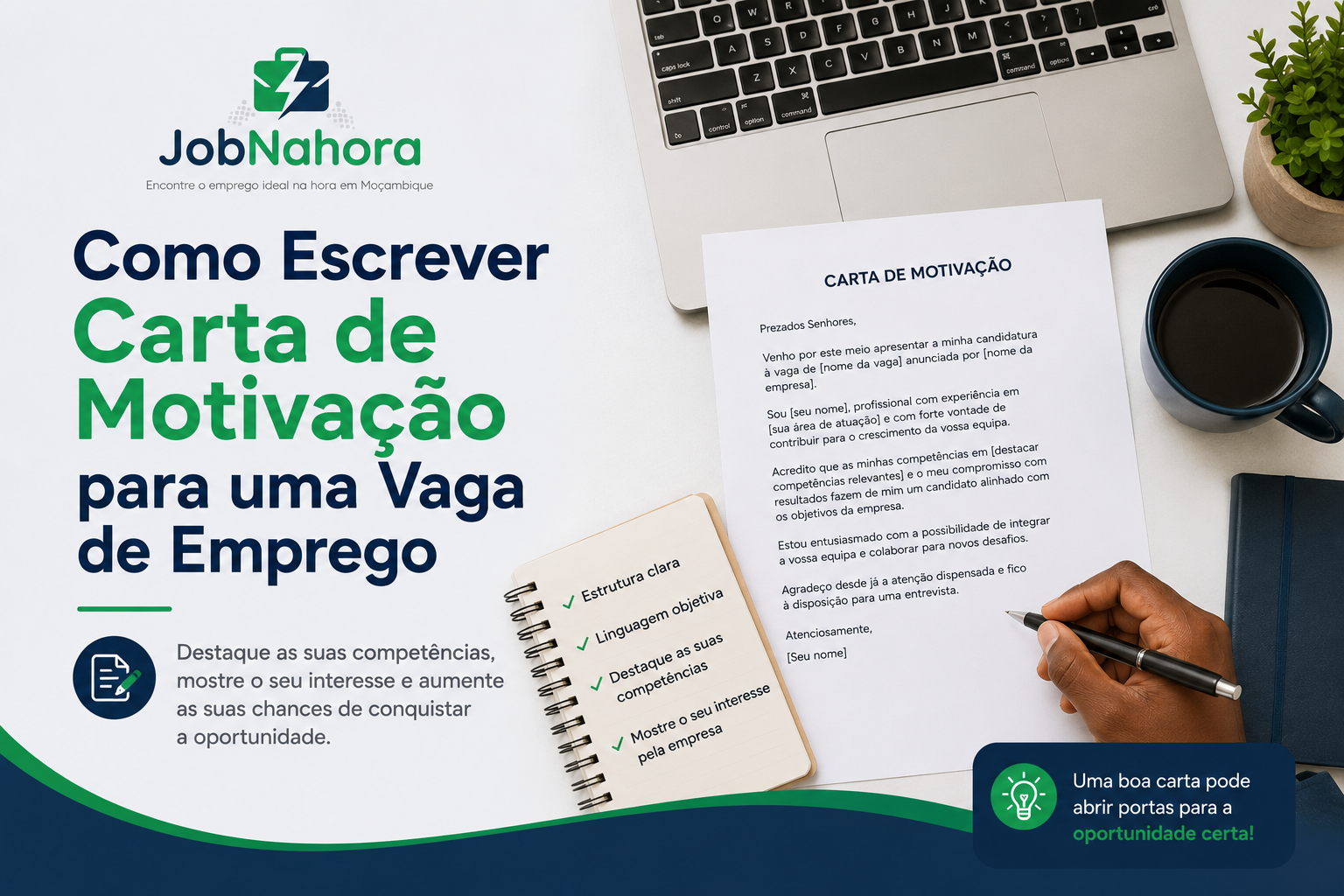 Como Escrever uma Carta de Motivação para uma Vaga de Emprego