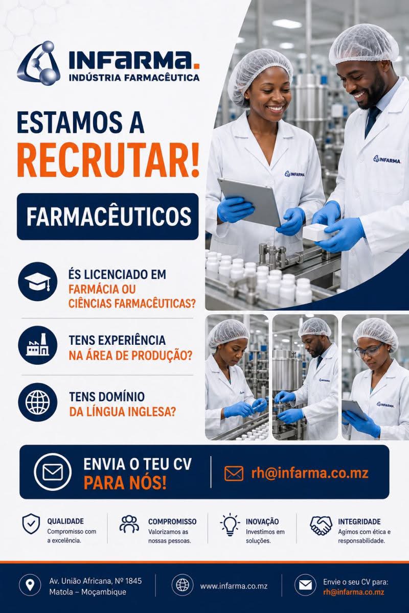 Vaga – Farmacêuticos | INFARMA – Indústria Farmacêutica